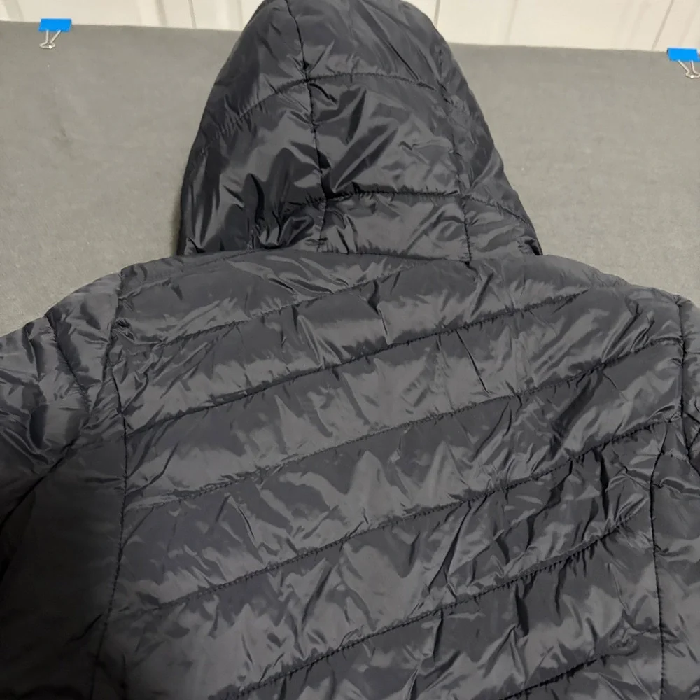 Spyder Puffer Parka Jacket Boy Girl M 10-12 Black Pink Hood Long Warm Ski Snow